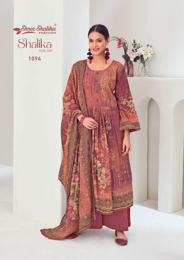 Shree Shalika Vol 109 Designer Cotton Suit Original Indian Three Piece - Image 9